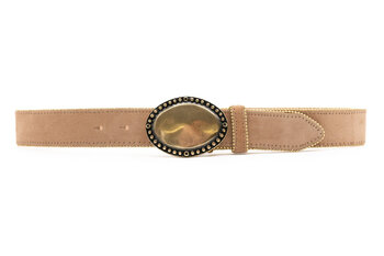 Alethea Belt - Cappuccino Suede