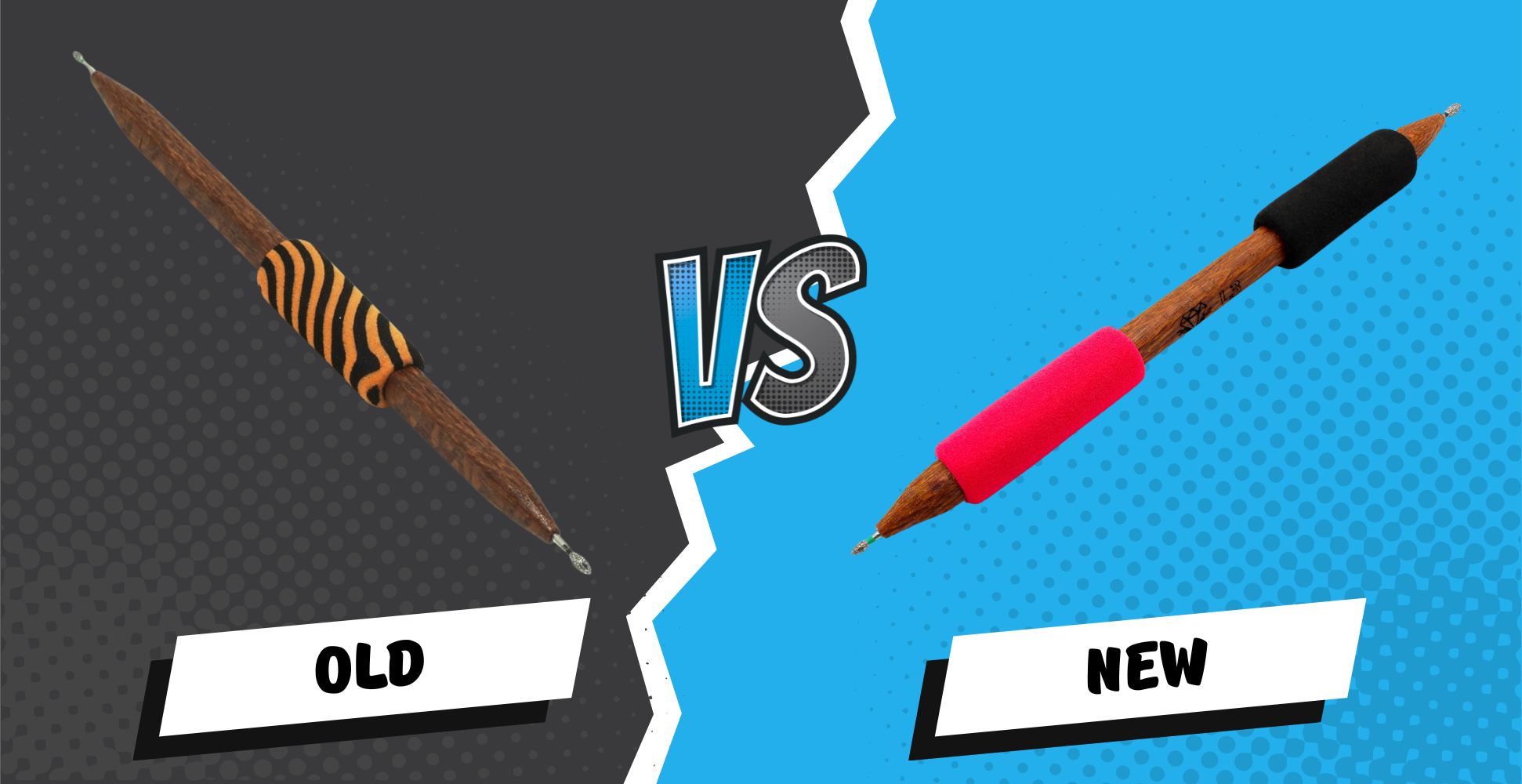 Old vs new sgraffito tool