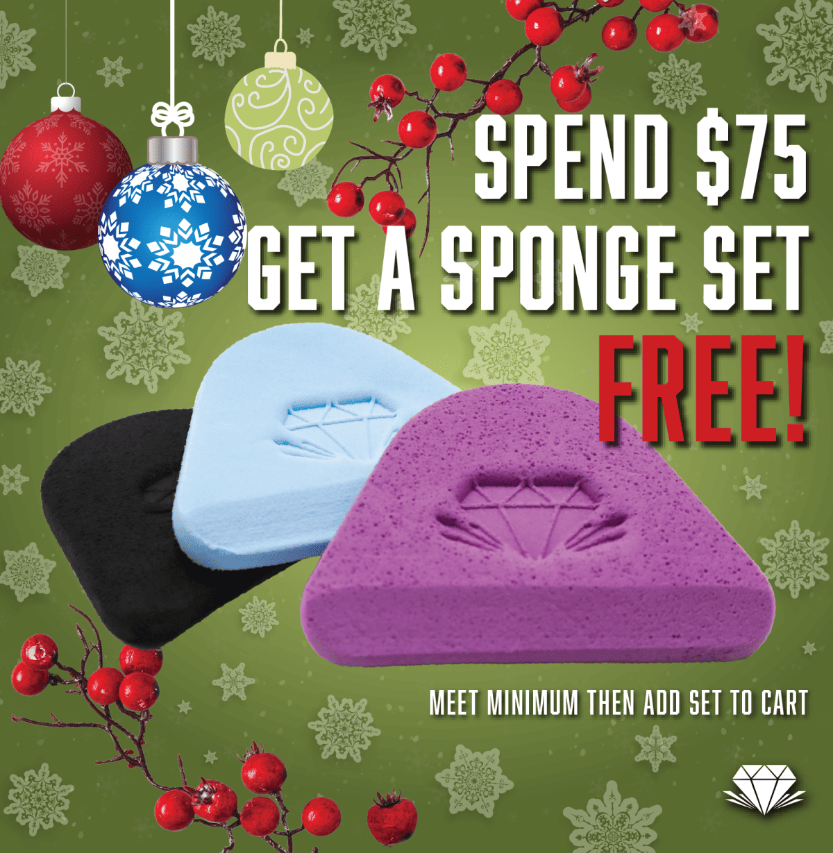 SPEND $75 GET A SPONGE SET FREE!